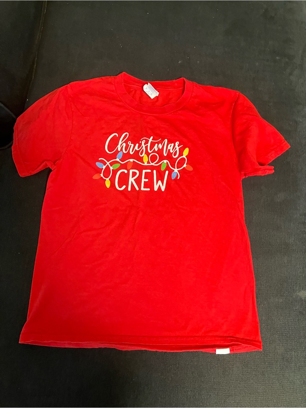 Port and Company Red "Christmas Crew" Kids Short-Sleeve Tee